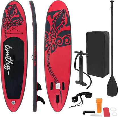 TGO Gear Inflatable Stand Up Paddle Board Red Whale