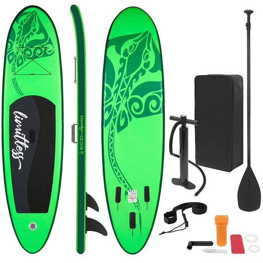 TGO Gear Inflatable Stand Up Paddle Board Green Whale